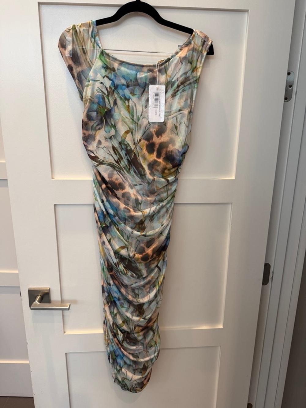 Floral & Animal Print Ruched Sheath Dress - Multi